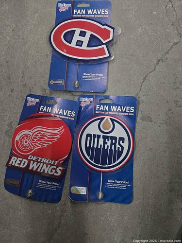 WinCraft NHL Suction Cup Window Signs — Oilers, Red Wings, Canadiens (1 of 5)