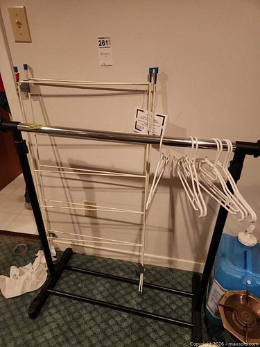 Foldable Metal Garment & Drying Rack with Hangers B (1 of 7)