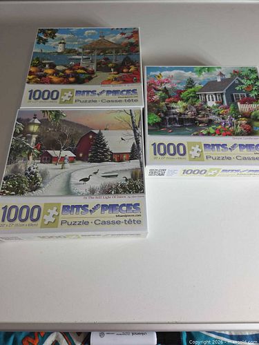 Bits and Pieces 3 x 1000pc Jigsaw Puzzles — Autumn, Dawn, Dream (1 of 7)