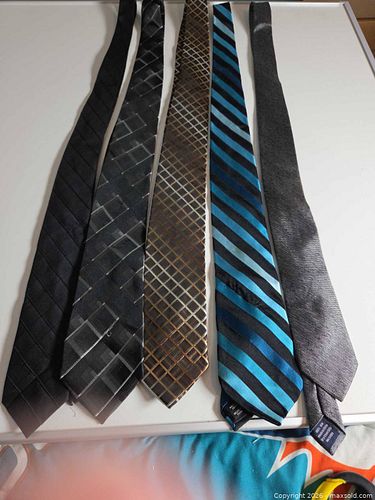Lot of 5 Men's Polyester Neckties - Mixed Brands (1 of 6)