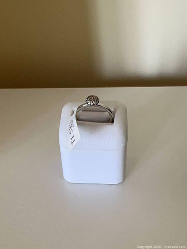 Designer Sterling Silver Pavé Dome Ring, Size 8.5 (1 of 4)