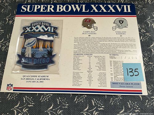 Super Bowl XXXVII Patch  (1 of 9)