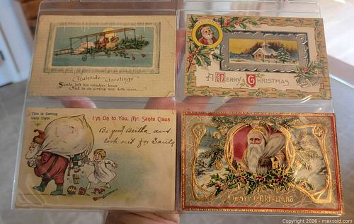 Antique Early 1900's Christmas Postcards (4) (1 of 6)
