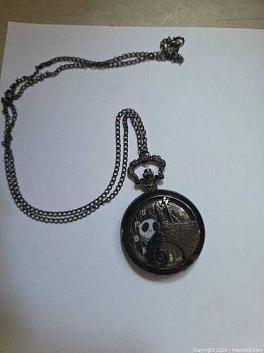 Nightmare Before Christmas Jack Skellington Pocket Watch Necklace (1 of 4)