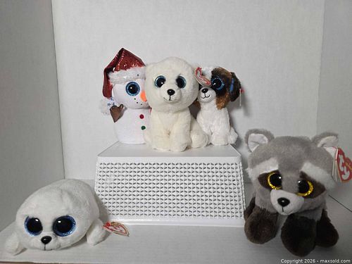Ty Small Multicolor Plush Stuffed Animal (White/Gray/Brown) (1 of 12)