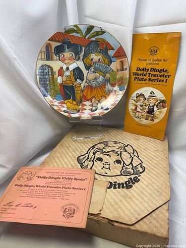 House of Global Art Dolly Dingle Visits Spain Porcelain Plate (1 of 5)