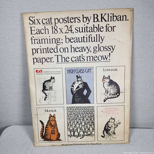 B. Kliban Set of 6 Vintage 18 x 24 in Cat Posters (1 of 15)