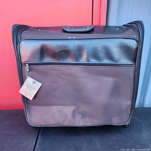 Joy Mangano Large Brown Rolling Upright Garment Bag (1 of 19)
