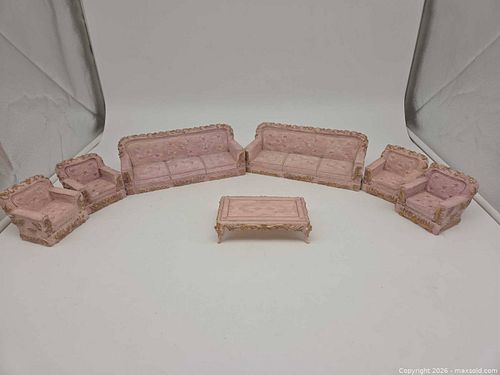 Lot of Dollhouse Miniature Rococo/Victorian Seating & Table (1 of 5)
