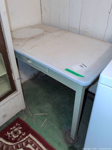 Wood Frame Table With Ceramic Coated Steel Top (1 of 9)