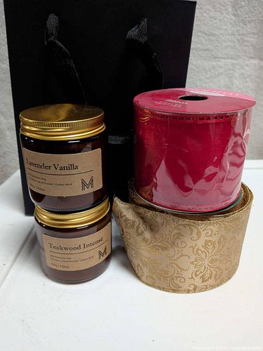 Candles and ribbon (1 of 3)