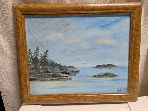 Oak framed oil painting (1 of 3)