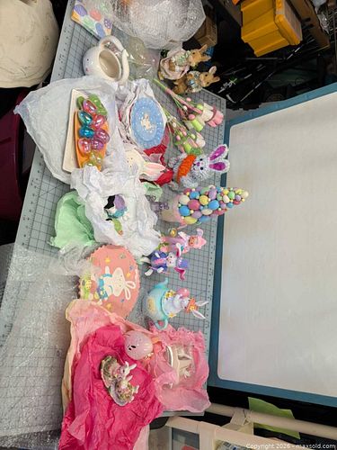 Easter & Spring Decor Lot — Pastel Bunnies, Eggs, Planter (1 of 9)