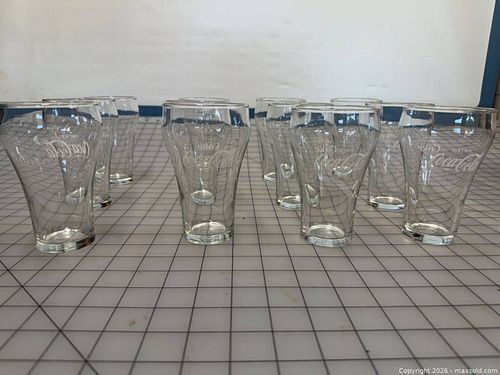 Set of 12 Coca-Cola Clear Printed Glass Drinking Glasses (1 of 3)