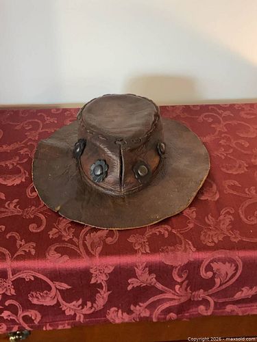 Brown Leather Hat w/ Both Hippie & Cowboy Overtones (1 of 4)