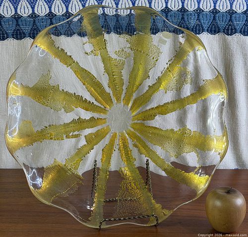 Monumental Seguso Viro Murano Gold Leaf Art Glass Centrepiece (1 of 9)