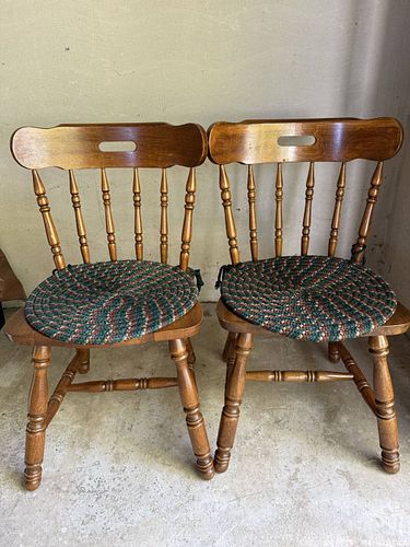 Two Honey Wood Chairs (1 of 6)
