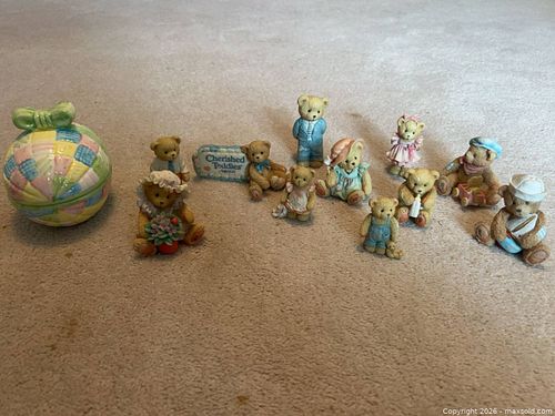 Cherished Teddies Collectible Trinket Box & Figurine Set (1 of 16)