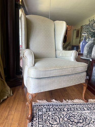 Alexvale (Set of 2) Wingback Armchairs, Light Beige & Sage Green (1 of 10)