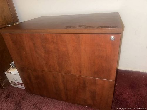 Cherry Lateral File Cabinet, 2-Drawer, in (1 of 3)