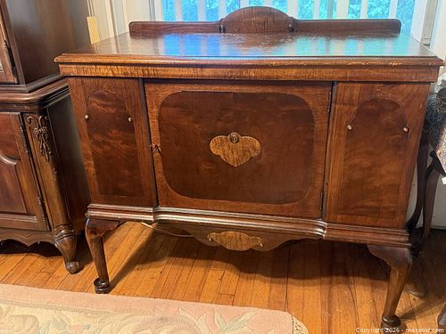 Early 20th C Mahogany Sideboard / Server, 38in L (1 of 5)
