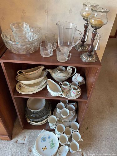 Mixed Dinnerware, Glassware & Decorative Candle Holders Lot (1 of 14)