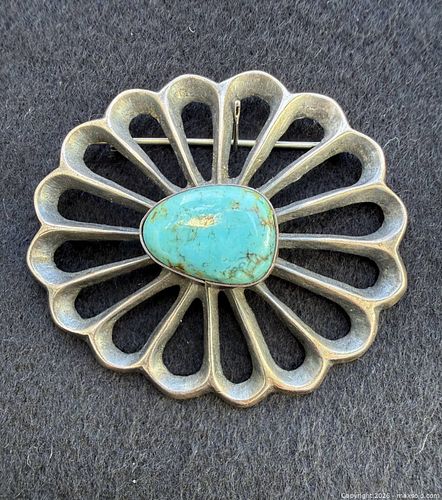 Turquoise Brooch.  (1 of 3)