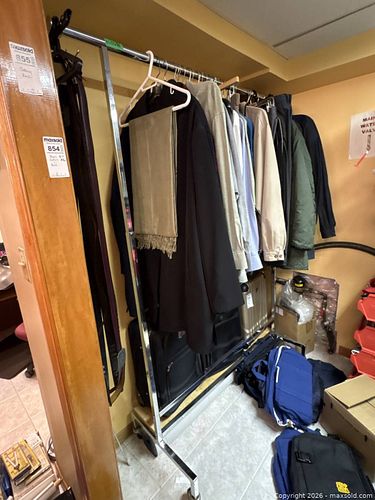 Chrome Rolling Clothing Rack  (1 of 9)