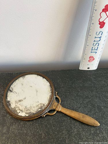 Vintage Brass Handheld Mirror from Denmark  (1 of 4)