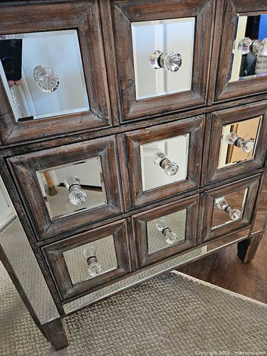 Three Drawer Mirrored Dresser (1 of 5)
