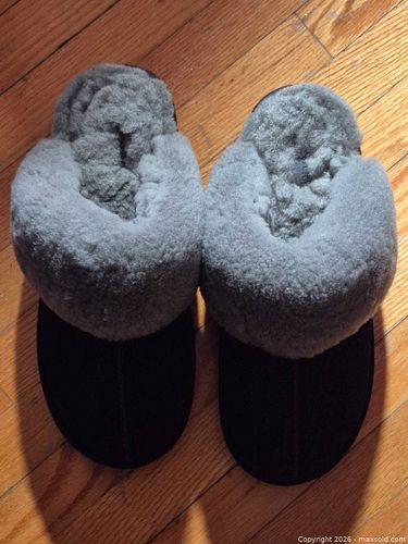New Black Natural Brand Suede Womens Slippers  (1 of 3)