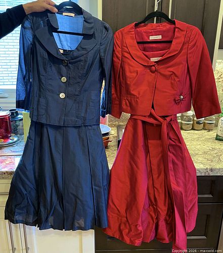 Two Laurèl Women's Jacket and Dress Ensembles – Navy Blue and Red (1 of 20)