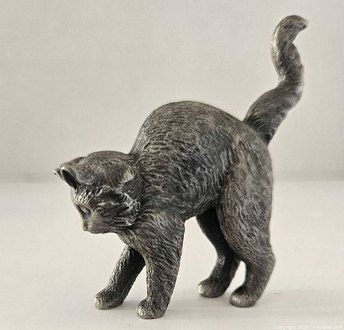 American Pewter Curio Cabinet Cat  (1 of 4)