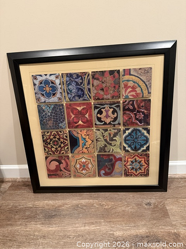 John Douglas Framed Square Wall Art, Multicolor, Black Frame (1 of 3)