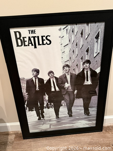 The Beatles Black & White Framed Poster, Wood Frame (1 of 3)