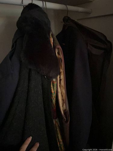 Vintage Imperial Navy Wool Overcoat, Patterned Dress & Shearling Vest, Australian boots (1 of 11)