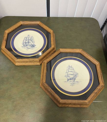 Lenox Framed Nautical Decorative Plates — Pair (1 of 6)
