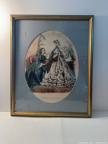 La Mode Illustrée 19th Century Fashion Plate Framed Print (1 of 3)