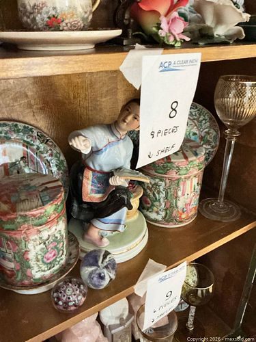 Assorted Asian-Style Porcelain & Glass Decorative Lot, 8 pcs (1 of 11)