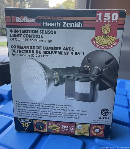 Motion Sensor Black Security Light - NIB (1 of 4)