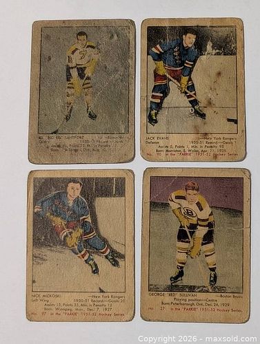 1951-52 Parkhurst Hockey Card Lot (1 of 8)