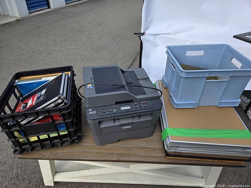 Brother Laser Multi-Function Printer & Office Supply Lot (Stationery, Bins, & Whiteboards) (1 of 7)