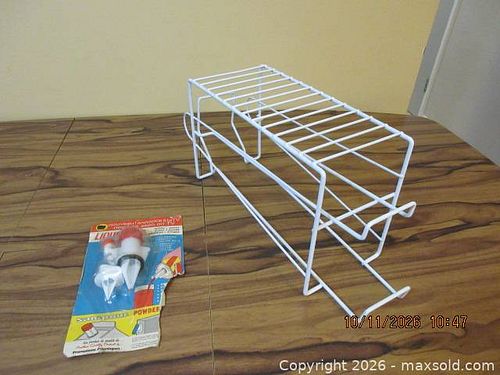 Assorted Kitchen/Pantry Organizers: Wire Rack, Bamboo Basket, Trays (1 of 3)