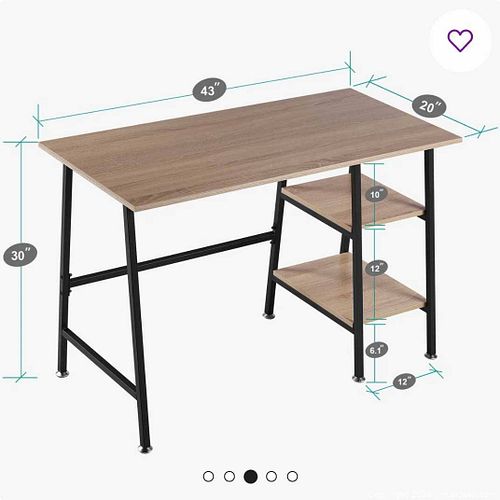 Trent Austin Design Kempst 43" Computer Desk with Shelving (1 of 3)