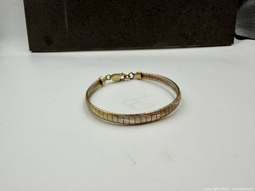 925 Sterling Herringbone Bracelet 7.5 in Lobster Clasp (1 of 3)