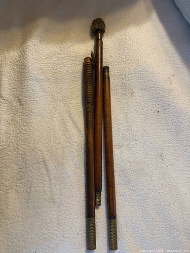 Set of 3 Wooden Drum/Mallet Sticks with Fabric Heads (1 of 3)