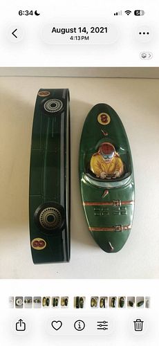 Vintage Mid-Century Tin Metal Collectible Car Shell (1 of 4)