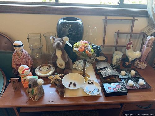 Home Decor Assortment: Ceramic Figurines, Glass Vases, Plush (1 of 9)