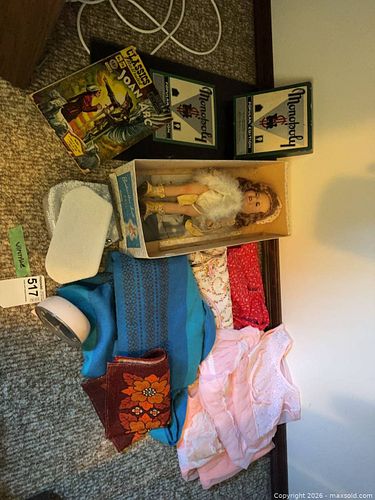 Mixed Vintage Lot:  Boxed Doll, Clothing, Game & Accessories (1 of 15)