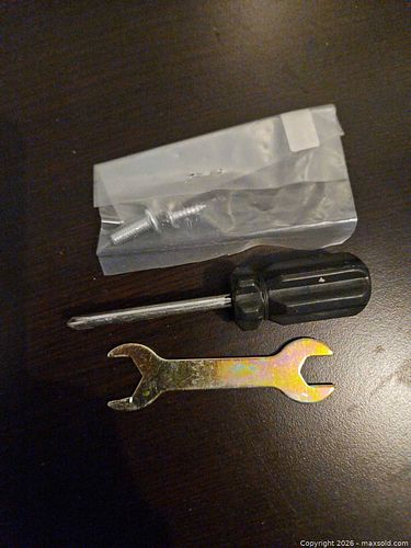 Screwdriver, Small Open-End Wrench & Loose Screws/Bolts (1 of 4)